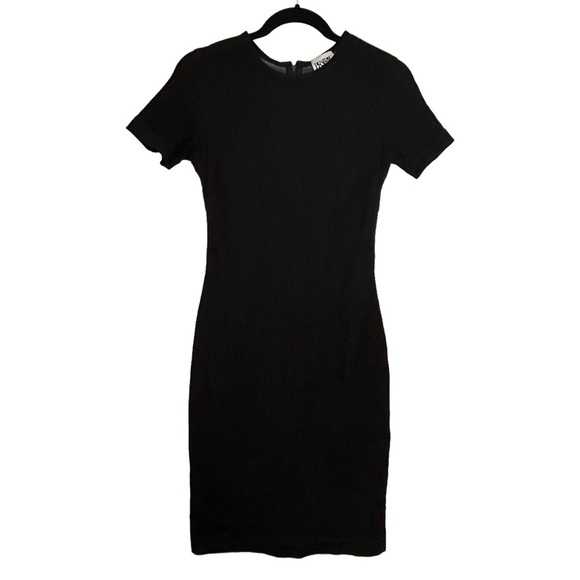 Prairie UnderGround Black Denim “Critical Line” Sheath/Bodycon Dress #898 Sz XS - Picture 2 of 12